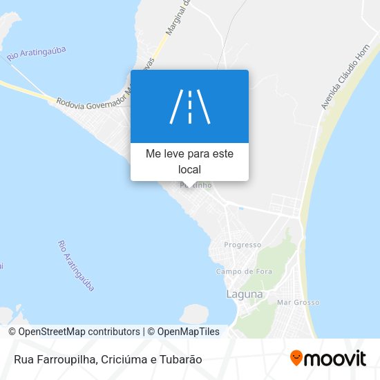 Rua Farroupilha mapa