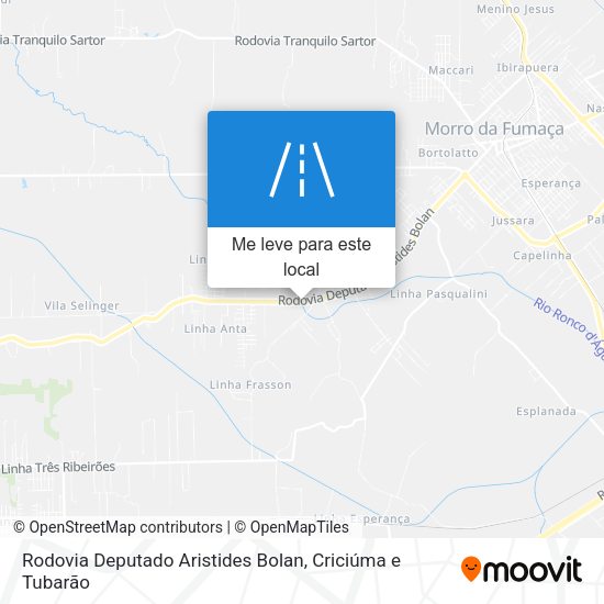 Rodovia Deputado Aristides Bolan mapa