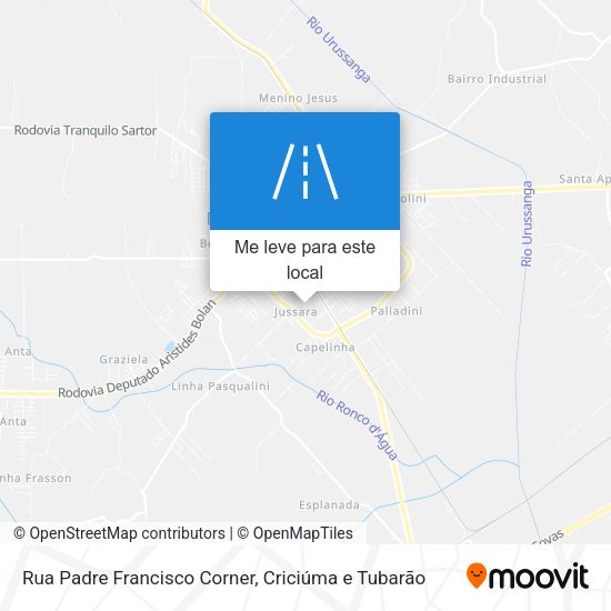 Rua Padre Francisco Corner mapa