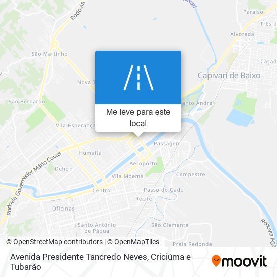 Avenida Presidente Tancredo Neves mapa