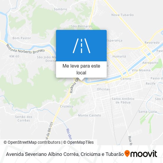Avenida Severiano Albino Corrêa mapa