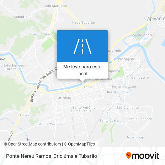 Ponte Nereu Ramos mapa