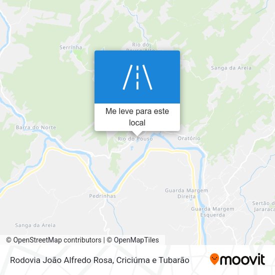 Rodovia João Alfredo Rosa mapa