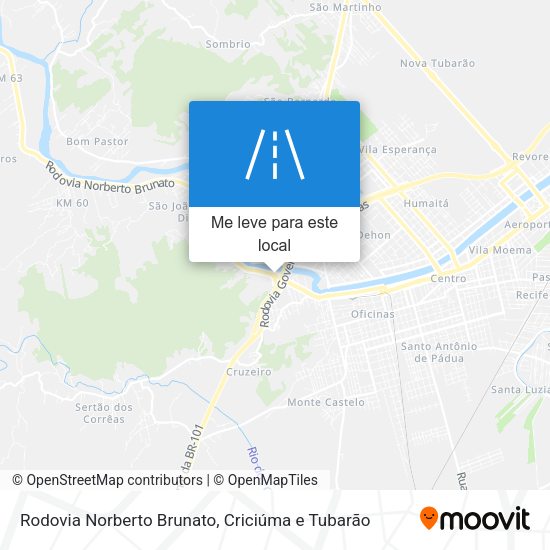 Rodovia Norberto Brunato mapa