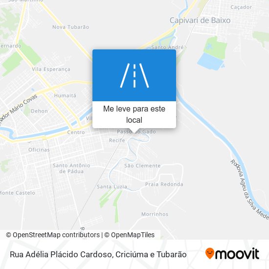 Rua Adélia Plácido Cardoso mapa