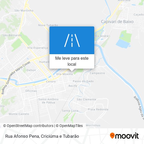 Rua Afonso Pena mapa