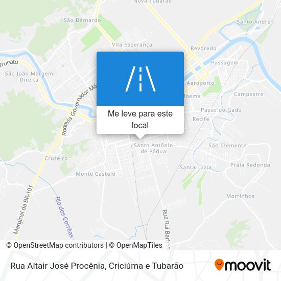 Rua Altair José Procênia mapa