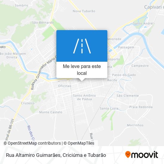 Rua Altamiro Guimarães mapa