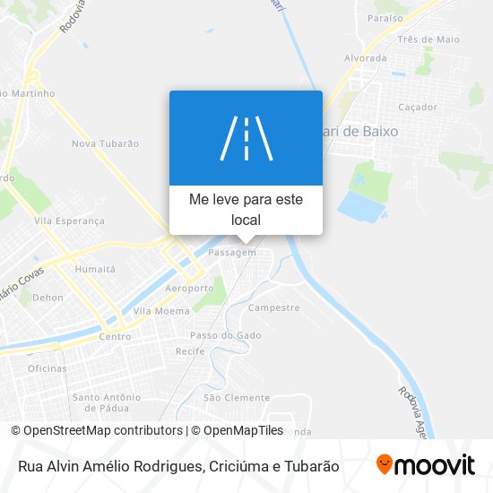 Rua Alvin Amélio Rodrigues mapa