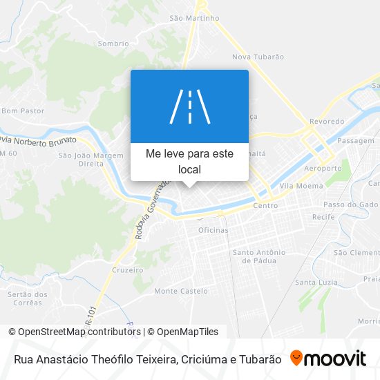 Rua Anastácio Theófilo Teixeira mapa