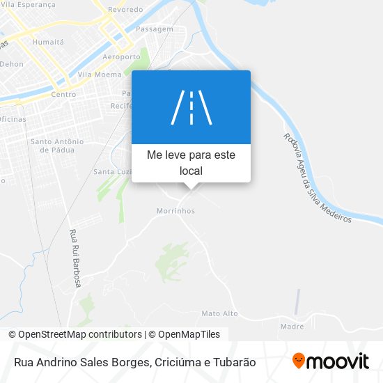 Rua Andrino Sales Borges mapa