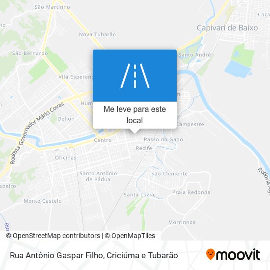 Rua Antônio Gaspar Filho mapa