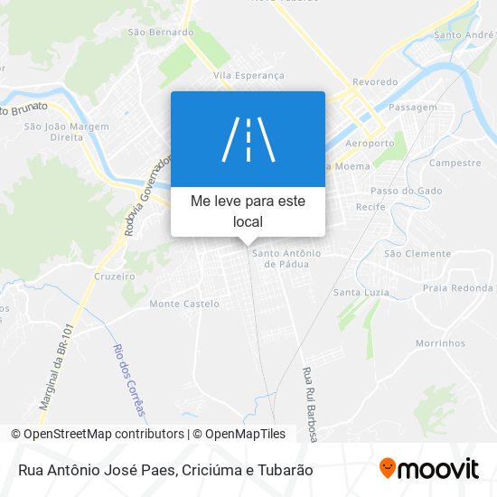 Rua Antônio José Paes mapa