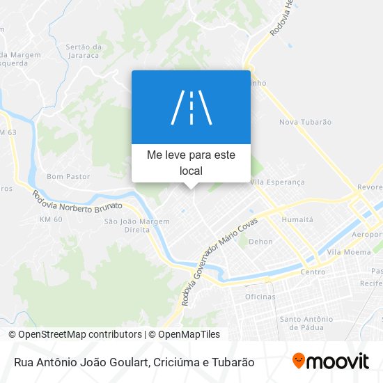 Rua Antônio João Goulart mapa