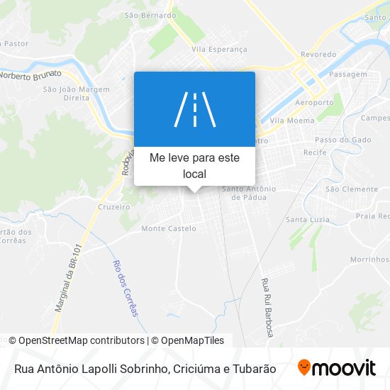 Rua Antônio Lapolli Sobrinho mapa