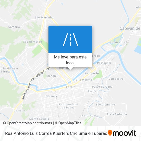 Rua Antônio Luiz Corrêa Kuerten mapa