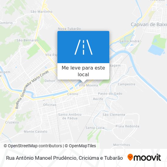 Rua Antônio Manoel Prudêncio mapa