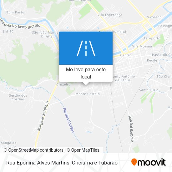 Rua Eponina Alves Martins mapa
