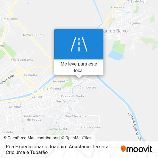 Rua Expedicionário Joaquim Anastácio Teixeira mapa