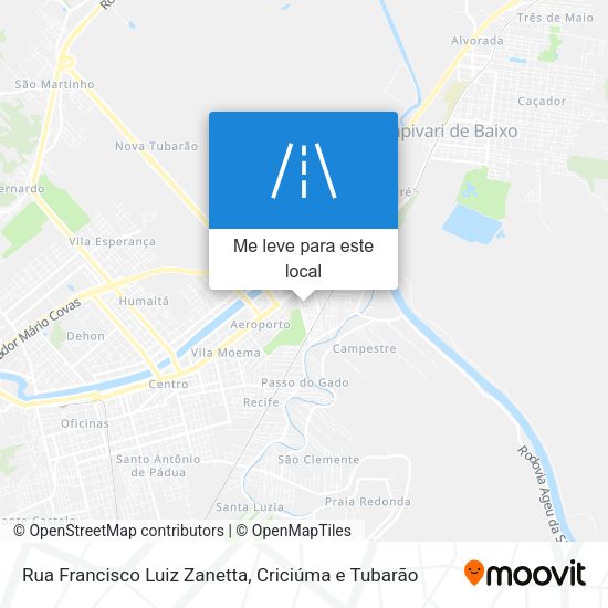 Rua Francisco Luiz Zanetta mapa