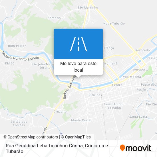 Rua Geraldina Lebarbenchon Cunha mapa