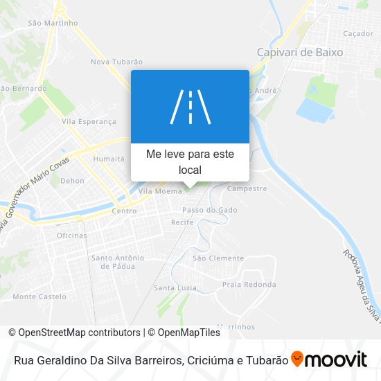 Rua Geraldino Da Silva Barreiros mapa
