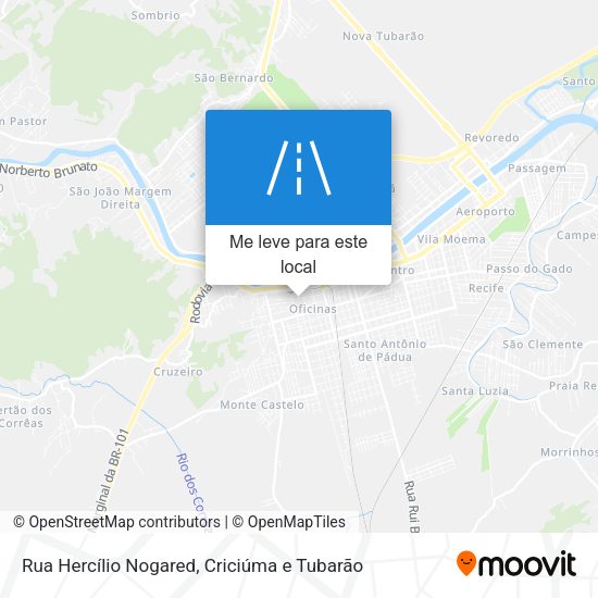 Rua Hercílio Nogared mapa