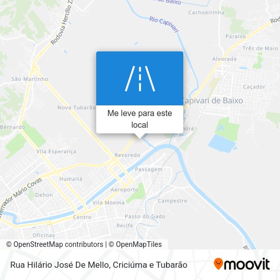 Rua Hilário José De Mello mapa