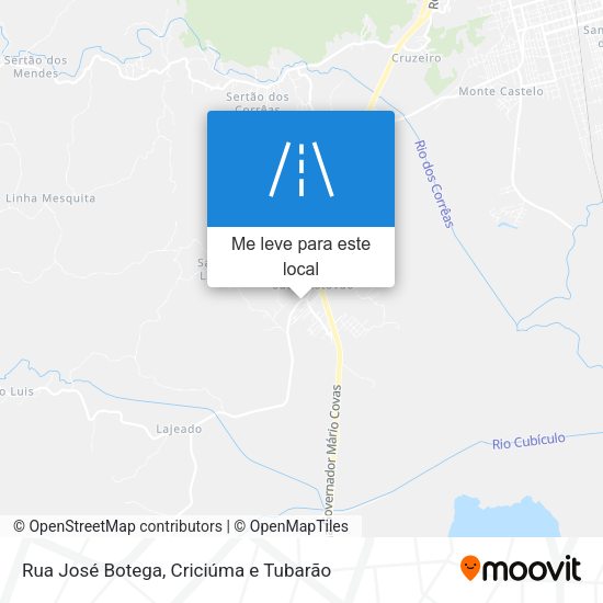 Rua José Botega mapa