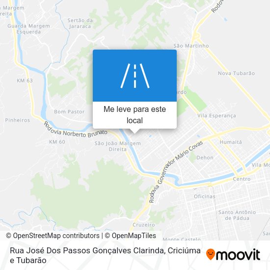 Rua José Dos Passos Gonçalves Clarinda mapa
