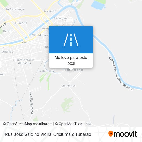 Rua José Galdino Vieira mapa