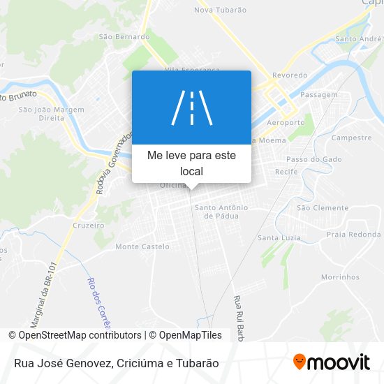 Rua José Genovez mapa