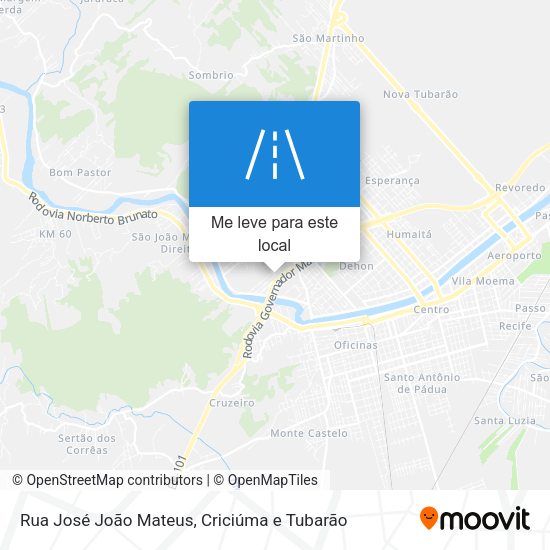 Rua José João Mateus mapa