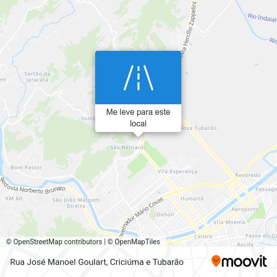 Rua José Manoel Goulart mapa