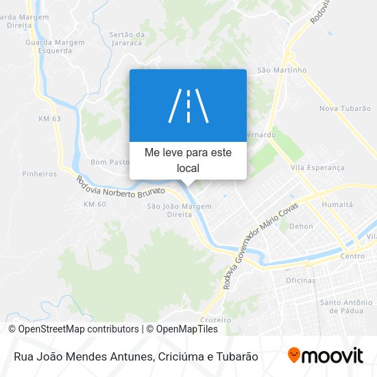 Rua João Mendes Antunes mapa