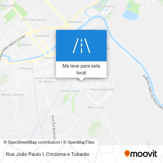 Rua João Paulo I mapa