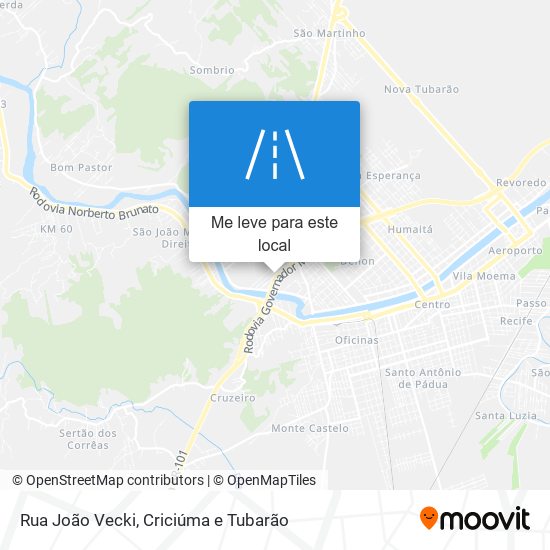 Rua João Vecki mapa