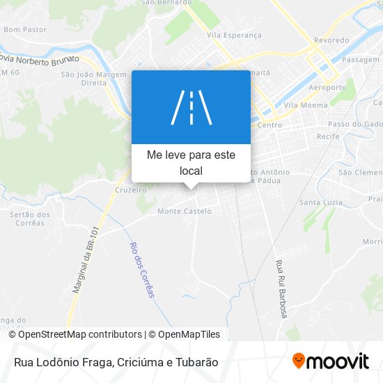 Rua Lodônio Fraga mapa