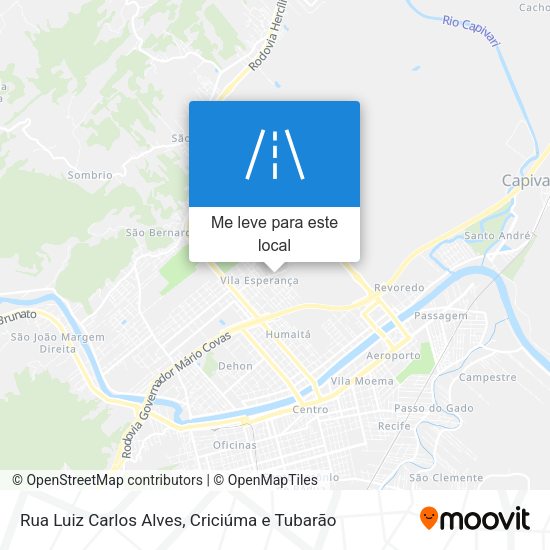 Rua Luiz Carlos Alves mapa