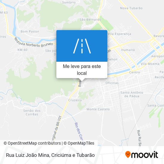 Rua Luiz João Mina mapa