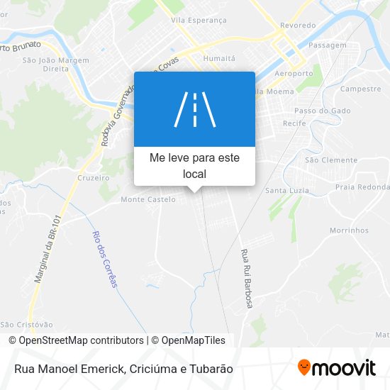 Rua Manoel Emerick mapa