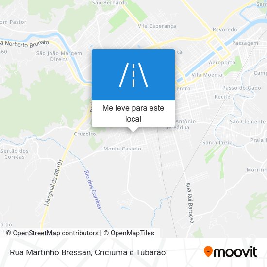 Rua Martinho Bressan mapa