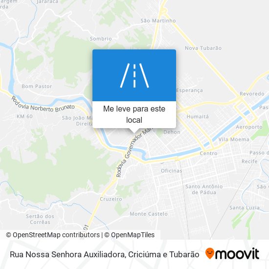 Rua Nossa Senhora Auxiliadora mapa