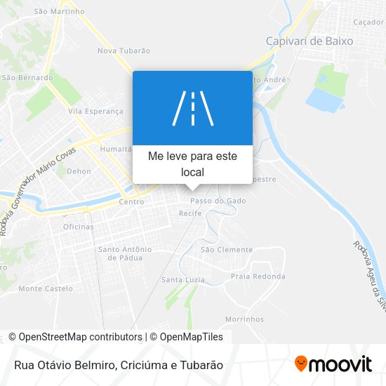 Rua Otávio Belmiro mapa