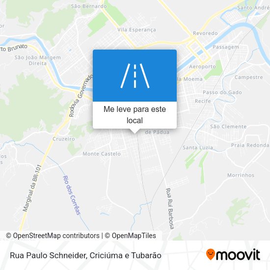 Rua Paulo Schneider mapa