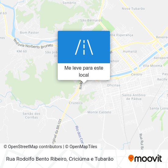 Rua Rodolfo Bento Ribeiro mapa