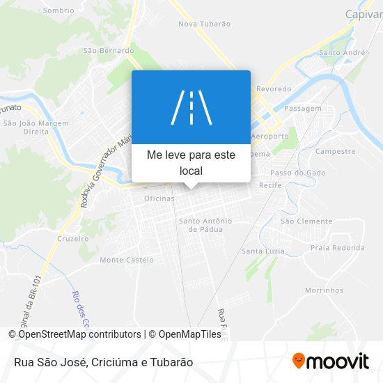 Rua São José mapa