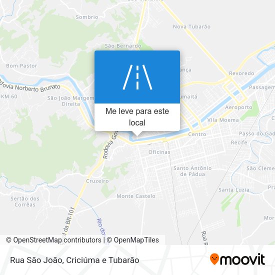 Rua São João mapa