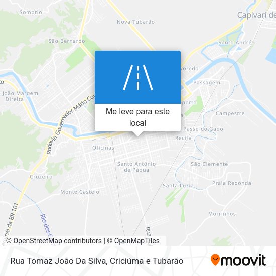 Rua Tomaz João Da Silva mapa