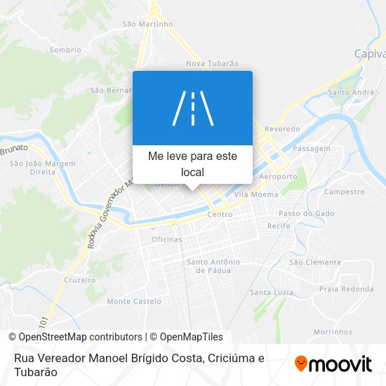 Rua Vereador Manoel Brígido Costa mapa